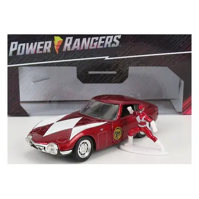 Jada Toyota 2000gt Coupe 1967 With Power Rangers Figure 1:32 Červená Met Bílá