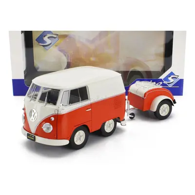 Solido Volkswagen T1 Van Kool Combi With Trailer 1950 1:18 Oranžová Bílá