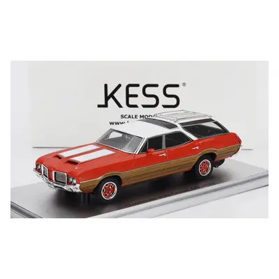 Kess-model Oldsmobile Vista Cruiser 442 Sw Station Wagon 1972 1:43 Červené Bílé Dřevo