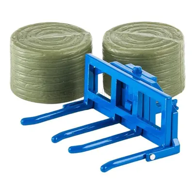 Britains Accessories Fleming Double Bale Lifter - Balla Di Fieno 1:32 Blue