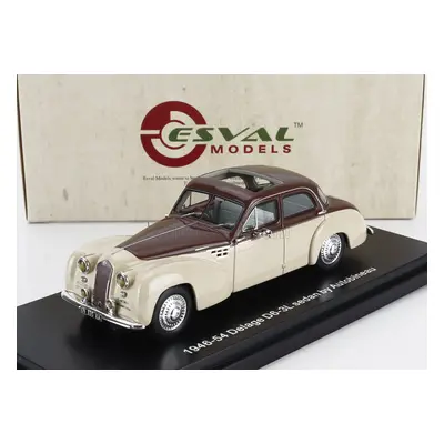 Esval model Delage D6-3l Autobineau Sedan Open Roof 1948 1:43 Béžově Hnědá