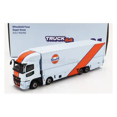 Tarmac Mitsubishi Fuso Truck Car Transporter Gulf Racing Livery 4-assi 2023 - Cars Not Included 