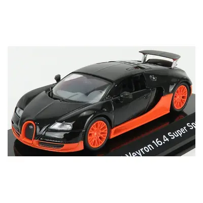 Edicola Bugatti 16.4 Super Sport 2010 - Con Vetrina - With Showcase 1:43 Černá Oranžová