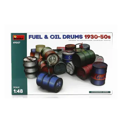 Miniart Accessories Fuel And Oil Drums 1930-50s 1:48 /