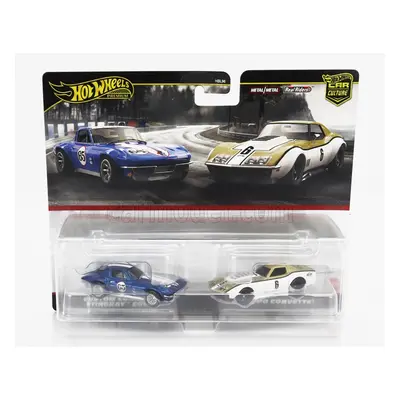 Mattel hot wheels Chevrolet Set 2x Corvette Stingray Coupe N 65 Racing + Copo N 6 Coupe 1969 1:6