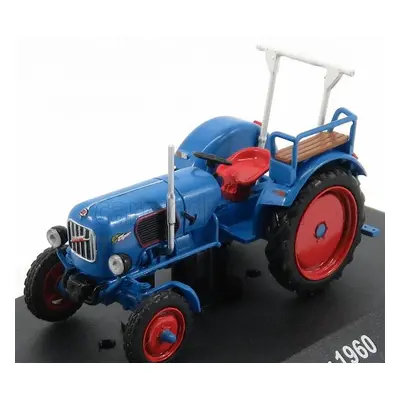 Edicola Eicher Tiger Tractor 1960 - Con Vetrina - With Showcase 1:43 Modrá Červená