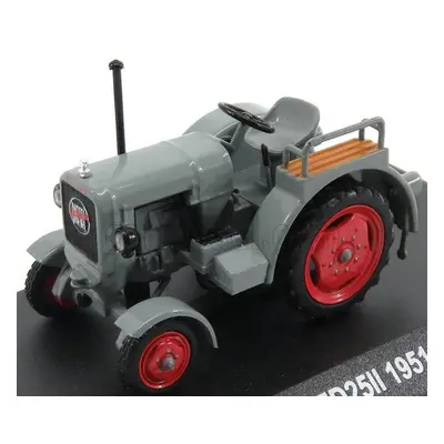 Edicola Eicher Ed25ii Tractor 1951 - Con Vetrina - With Showcase 1:43 Šedá Červená