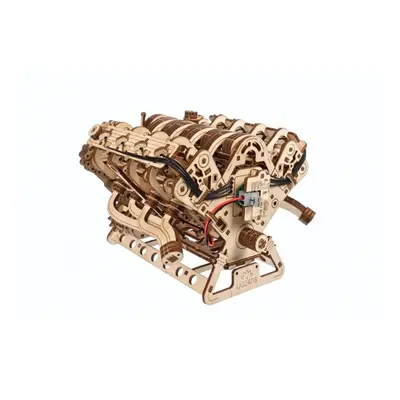 Ugears 3D dřevěné mechanické puzzle Motor V8