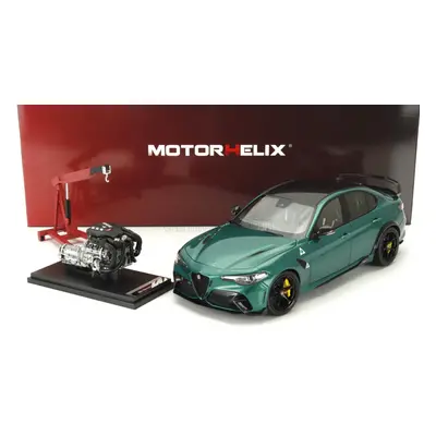 Motorhelix Alfa romeo Giulia Gtam With Engine And Accessories 2021 1:18 M O N T R E A L Green Me