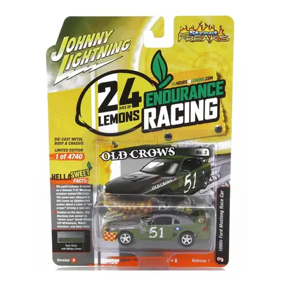 Johnny lightning Ford usa Mustang N 51 Racing 1990 1:64 Vojenská Zelená