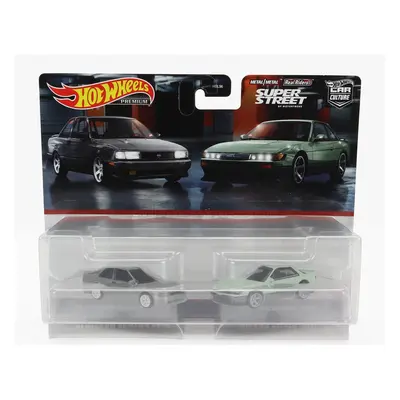 Mattel hot wheels Nissan 2x Sentra Se-r 1991 - Silvia (s13) 1988 1:64 Zelená Šedá