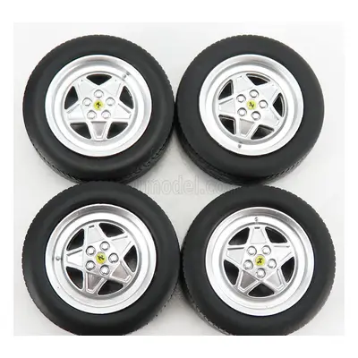 Kk-scale Accessories Ferrari 328gts/gtb 4x Wheels And Tyre Set 1985 1:18 Black