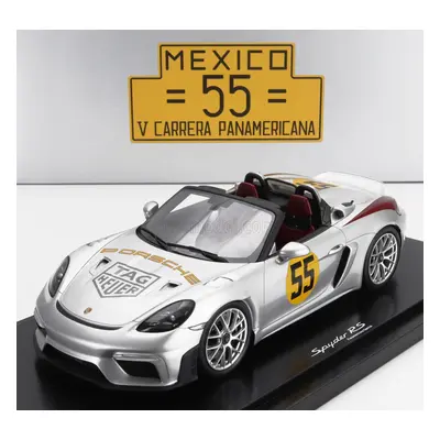 Spark-model Porsche 718 (982) Spider Rs N 55 Tribute Rally Panamericana Livery 2024 - Con Vetrin