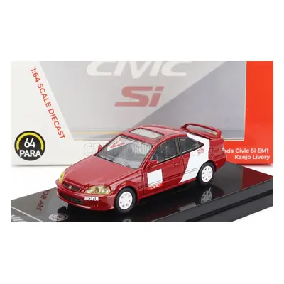 Paragon-models Honda Civic Si Coupe Em1 1999 1:64 Červená Bílá