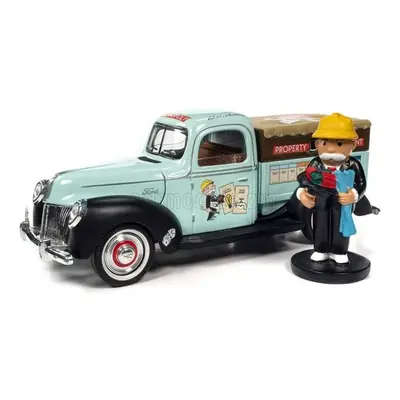 Autoworld Ford usa Pick-up Property Management Truck With Monopoly Figure 1940 1:18 Velmi Světle