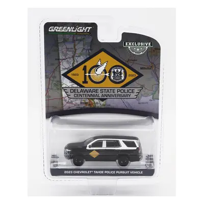 Greenlight Chevrolet Tahoe Police Persuit Delaware State Police 2023 1:64 Černá Bílá