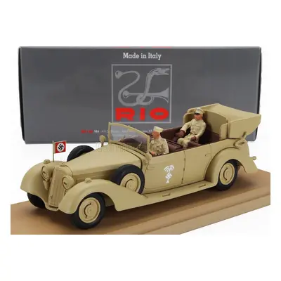 Rio-models Mercedes benz 770k Cabriolet Africa Korps 1941 With Rommel And Driver Figures 1:43 Vo