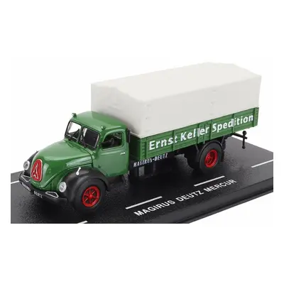 Edicola Magirus Deutz Tlf-16 Mercur Telonato Truck 2-assi 1956 1:87 Zelená Bílá