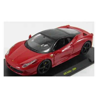 Edicola Ferrari 458 Italia 8c 2009 - Con Vetrina - With Showcase 1:24 Červená Černá