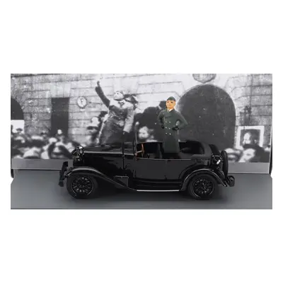 Rio-models Alfa romeo 1750 Torpedo Spider Milano 1944 With Benito Mussolini Figure 1:43 Black