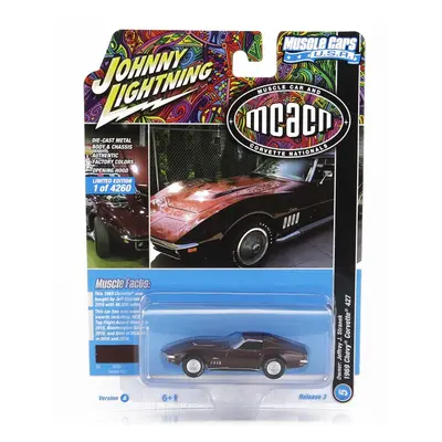 Johnny lightning Chevrolet Corvette 427 Coupe 1969 1:64 Bordeaux