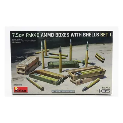 Miniart Accessories 7.5 Cm Pak 40 Ammo Boxes With Shells Military Set I 1945 1:35 /