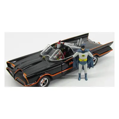 Jada Batman Batmobile 1966 - Classic Tv Series With Figures Batman And Robin 1:24 Černá Červená