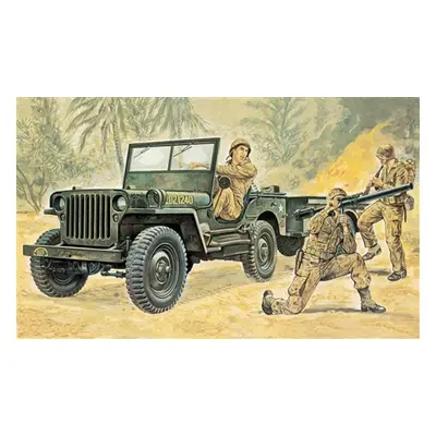 Model Kit military 0314 - Willys MB Jeep with Trailer (1:35)