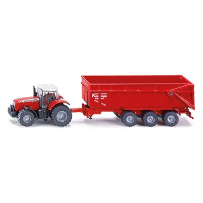 SIKU Farmer - Massey Ferguson traktor s přívěsem 1:87