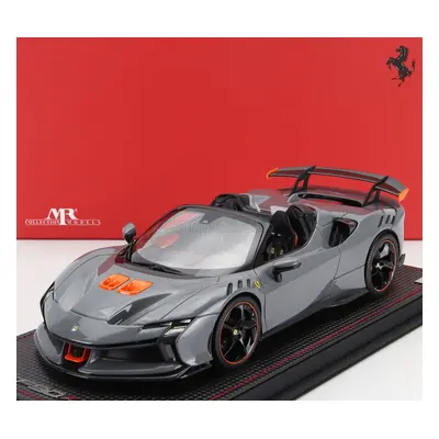 Mr-models Ferrari Sf90 Xx Stradale Spider 2024 - Con Vetrina - With Showcase 1:18 Grigio Nardo -