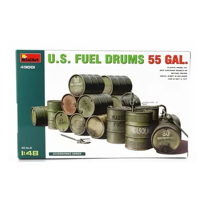 Miniart Accessories Usa Gasoline Fuel Drums 55 Gal. 1:48 /