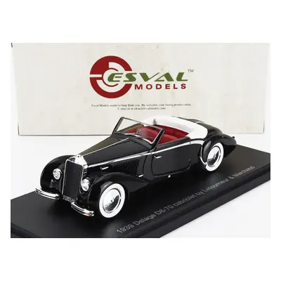 Esval model Delage D6-70 Cabriolet Letourneur & Marchand Open 1939 1:43 Black