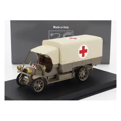 Rio-models Fiat 18bl Truck Telonato Ambulanza C.r.i. 1915 - 160th Anniversario Croce Rossa Itali