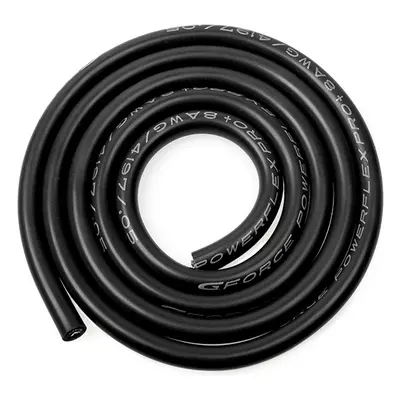 Kabel se silikonovou izolací Powerflex 8AWG černý (1m)