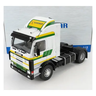 Mcg Scania 143m 400 Topline Tractor Truck 2-assi Schenker 1987 1:18 Bílá Zelená Žlutá