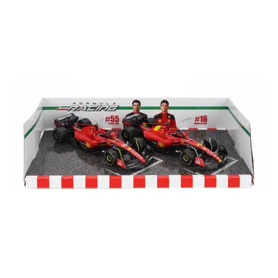 Bburago Ferrari Set F1 2x Sf-23 Team Scuderia Ferrari N 16 Season 2023 Charles Leclerc + N 55 Se