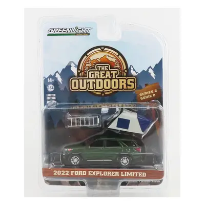 Greenlight Ford usa Explorer Limited 2022 - The Great Outdoors 1:64 Zelená