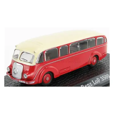 Edicola Mercedes benz Lp3500 Autobus 1935 - Damage Display Box 1:72 Červený Krém