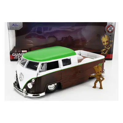 Jada Volkswagen T1 Double Cabine Pick-up 1963 With Groot Figure - Guardians Of The Galaxy 1:24 H