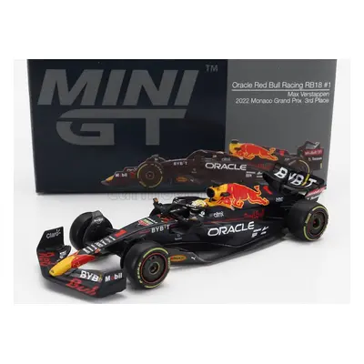 Mini-gt Red bull F1 Rb18 Team Oracle Red Bull Racing N 1 World Champion 3rd Monaco Gp 2022 Max 