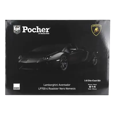 Pocher Lamborghini Aventador Lp700-4 Roadster 2013 1:8 Nero Nemesis - Matná Černá