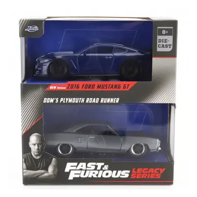 Jada Ford usa Set 2x Fast & Furious - Mustang Gt Coupe 2016 - Plymouth Road Runner 1970 1:32 Mod