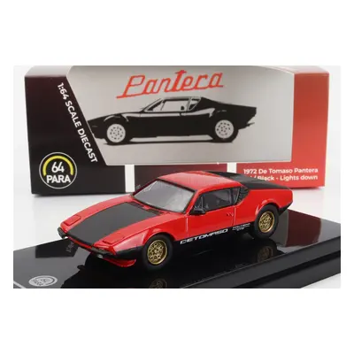 Paragon-models De tomaso Pantera Lhd 1972 - Light Down 1:64 Červená Černá