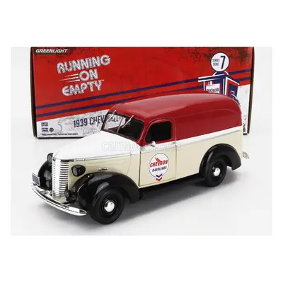 Greenlight Chevrolet Panel Truck Van Chevron 1939 1:24 Béžová Bílá Červená