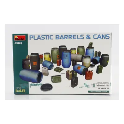 Miniart Accessories Plastic Barrels & Cans 1:48 /