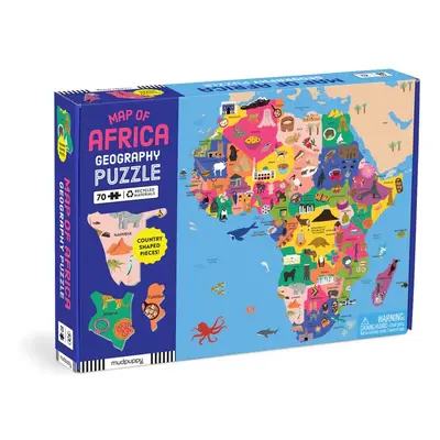 Mudpuppy Zeměpisné puzzle Mapa Afriky 70 dílků