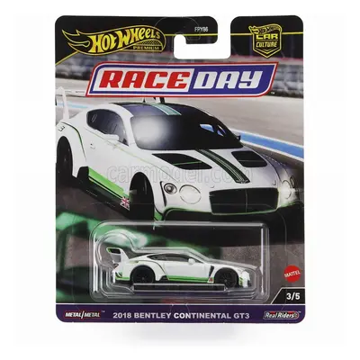 Mattel hot wheels Bentley Continental Gt3 2018 1:64 Bílá Zelená