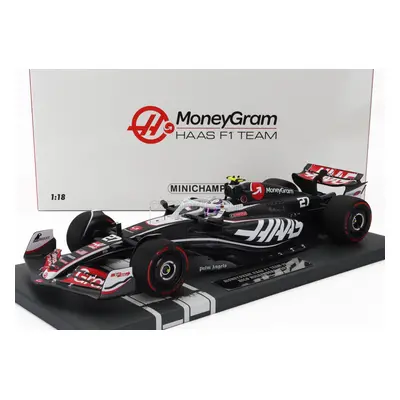 Minichamps Haas F1 Fw24 Team Moneygram Haas N 27 Season 2024 Nico Hulkenberg 1:18 Černá Bílá