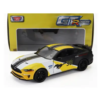 Motor-max Ford usa Mustang Gt N 38 Racing Coupe 2018 1:24 Bílá Žlutá Černá