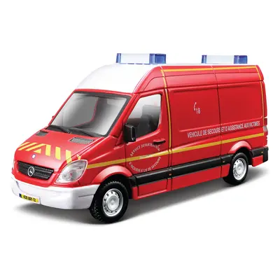 Bburago Mercedes-Benz Sprinter 1:50 červená - hasiči